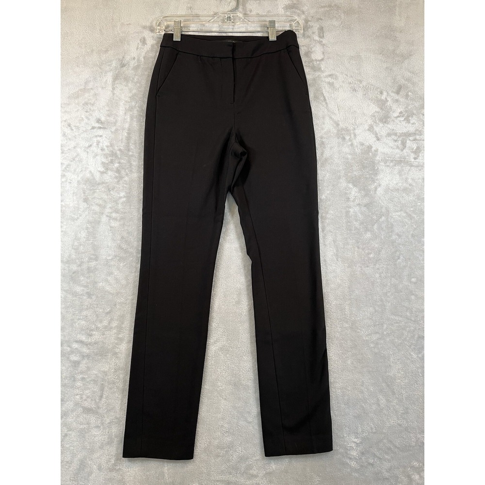 ZARA Ankle Pants Tapered Solid Black Slacks Size 2 Professional Office Business